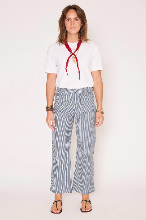 Jean FRIDA Portofino Stripes bleu femme | Twins Concept Store