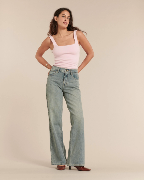 Jean Large JOIE Labdip – Denim Flare Dirty Blue 100% Coton