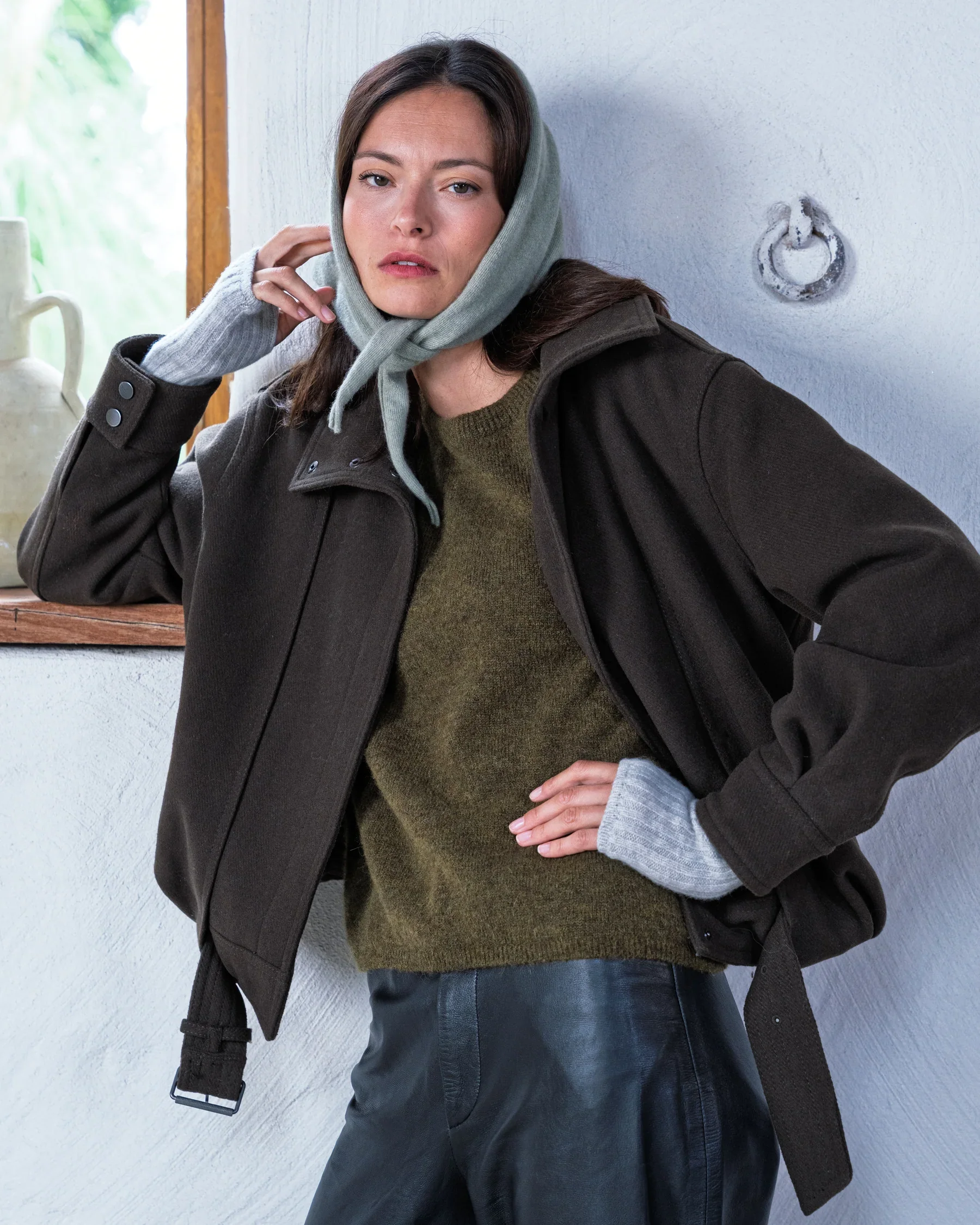 Pull Manches Courtes Annette Kaki Mousse Cézembre | Twins Paris