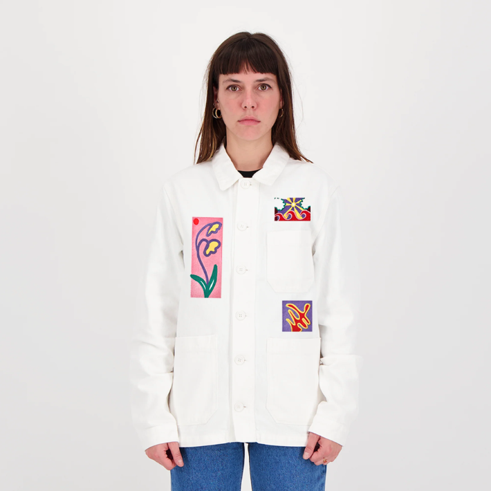 Veste de travail PAYSAGE N°1 - blanc - Encré Atelier