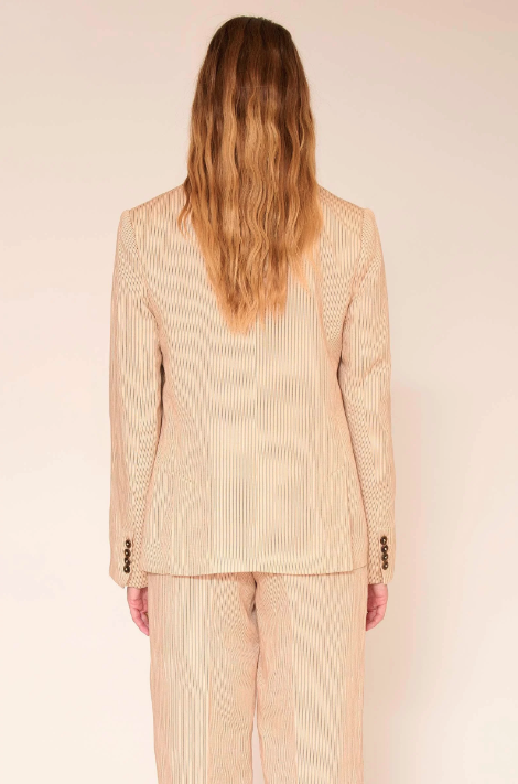 Veste VRIMA sand rayée MKT Studio | Twins Concept Store