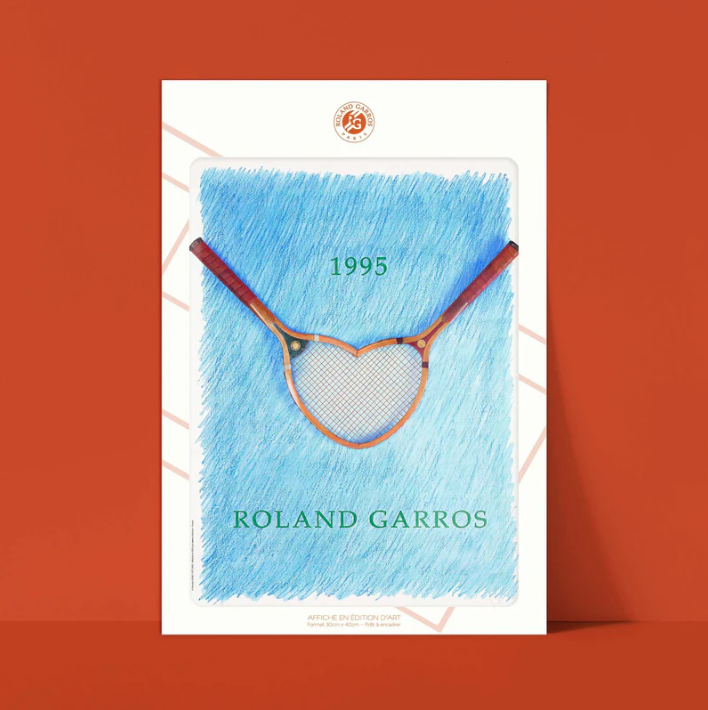 Affiche Roland-Garros 1995 Donald Lipski | Affiche Officielle | Twins Concept Store Paris