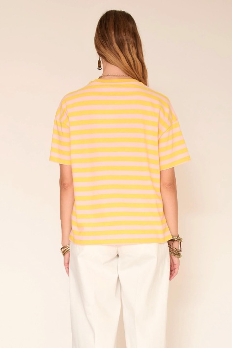 T-shirt TANITA rayé jaune écru MKT Studio | Twins Concept Store