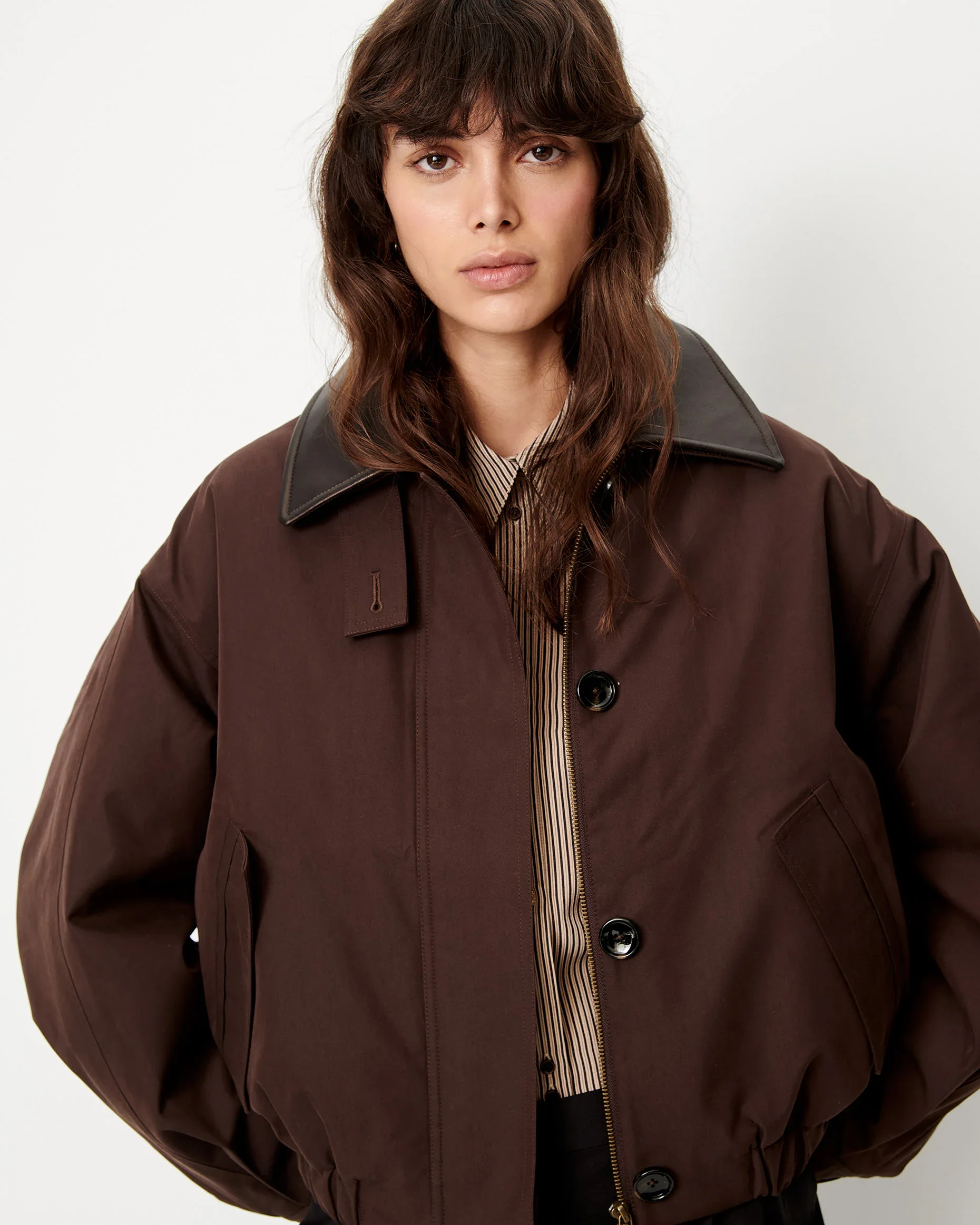 Blouson femme MAVERICK marron Coffea | Sessùn