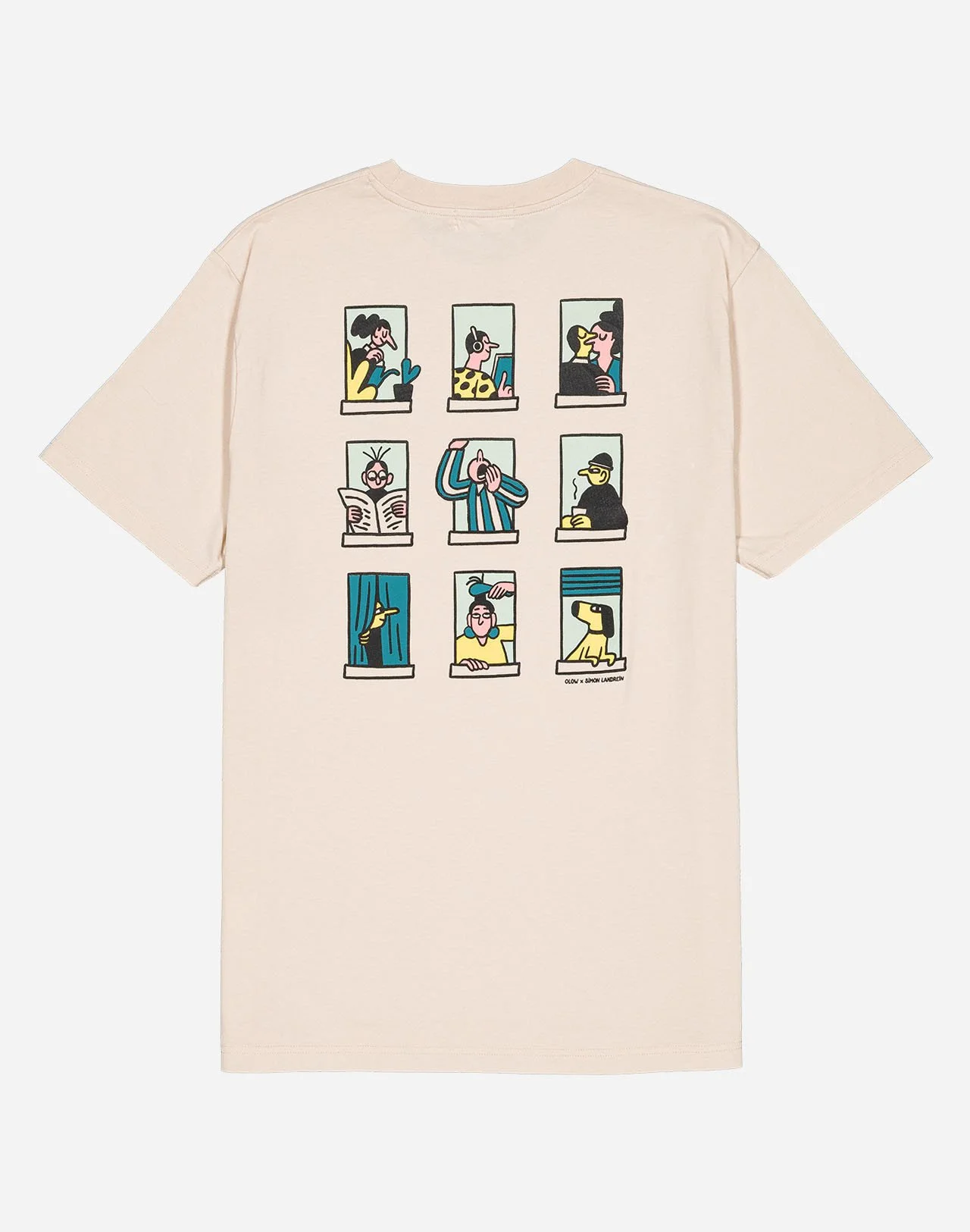 T-shirt Building OLOW crème – Coton bio GOTS