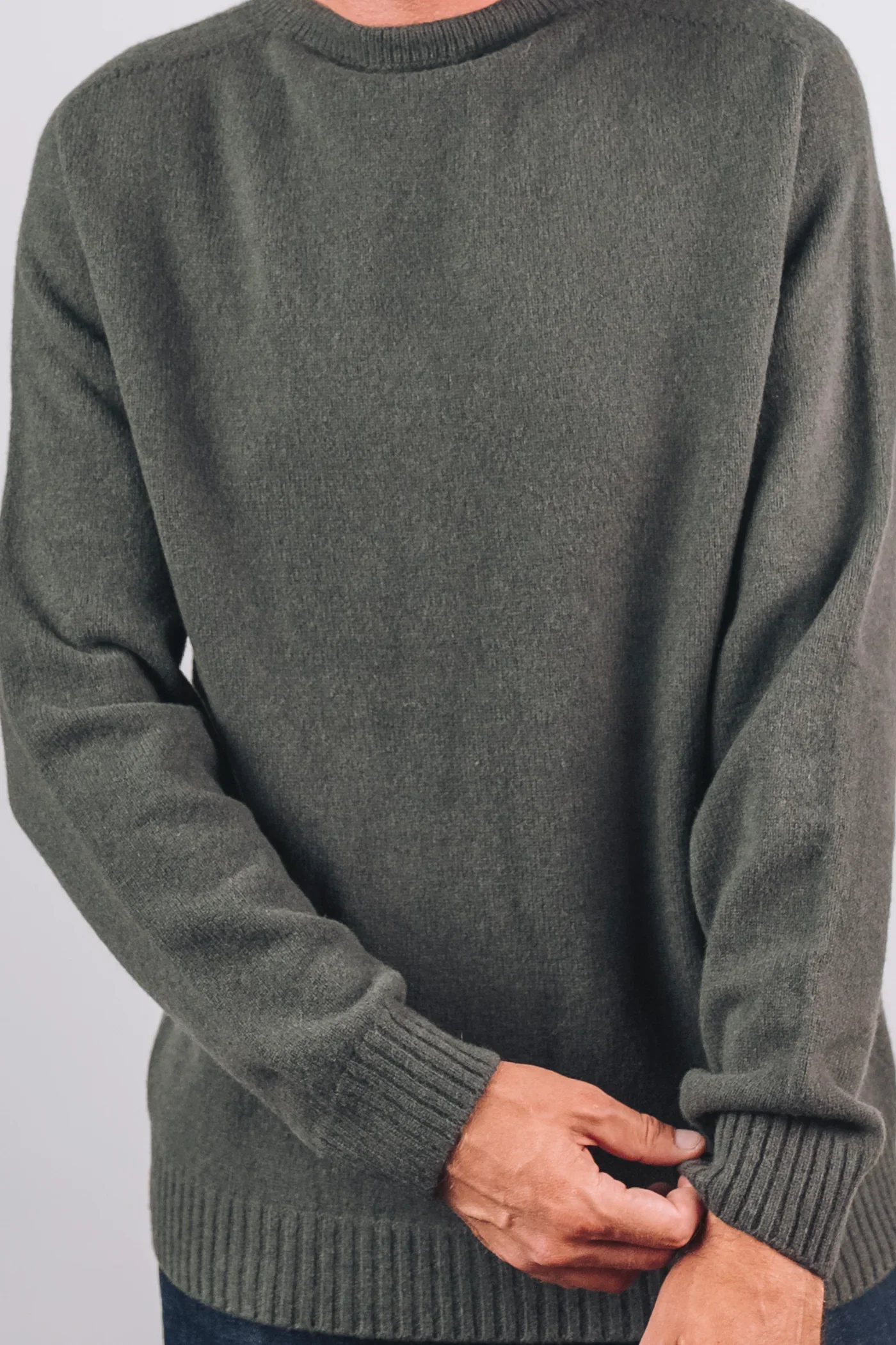Pull Homme Gaspard Kaki Cézembre – Mérinos et Cachemire | Twins Paris