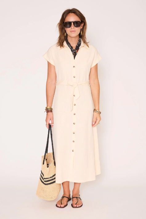 Robe RODINE vanille midi fluide MKT Studio | Twins Concept Store