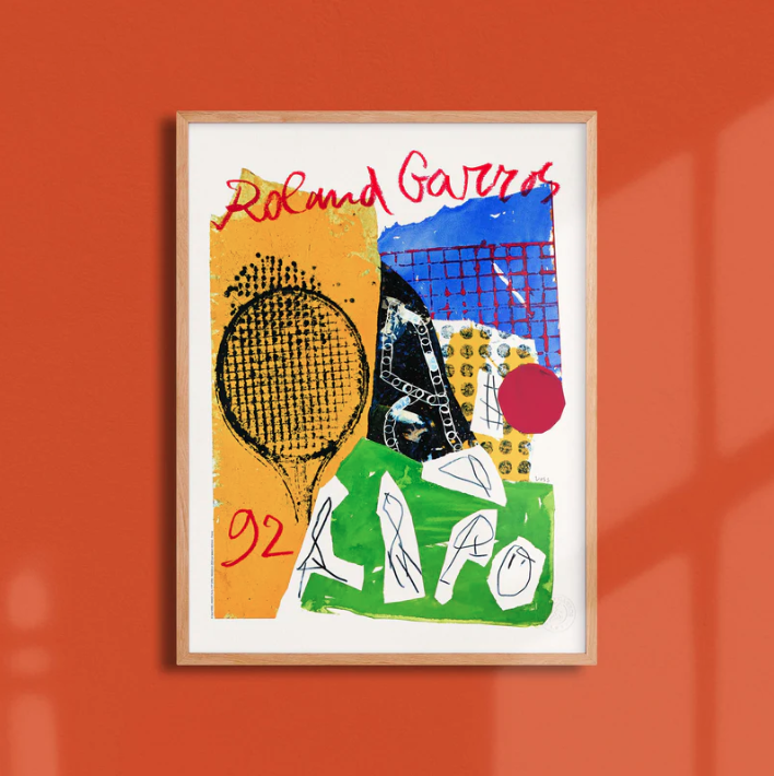 Affiche Roland-Garros 1992 Jan Voss | Affiche Officielle | Twins Concept Store Paris