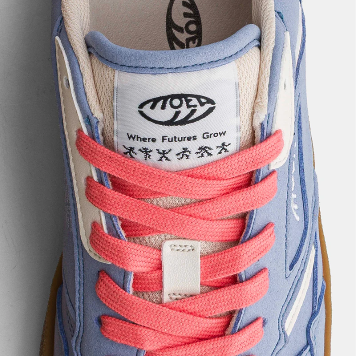 Baskets ORIGIN LOW Lila Suede Beige Corn vegan MOEA | Twins Concept Store