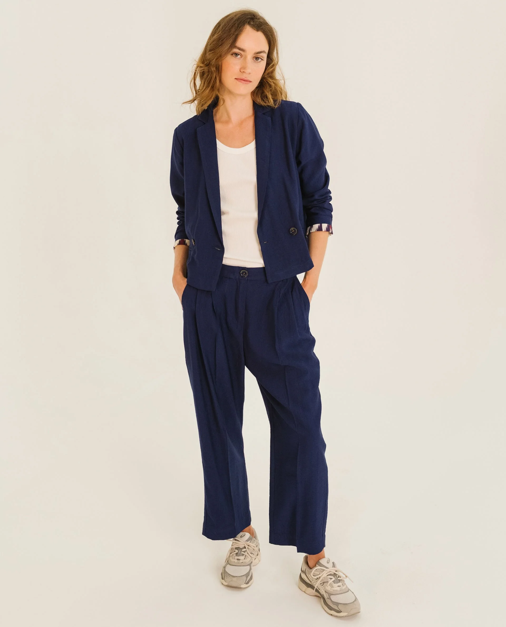 Pantalon Pepa Mare Navy Tinsels – Pantalon loose femme | Twins Concept Store