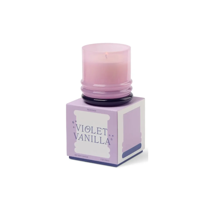 Bougie Stacked Violet Vanilla | Twins Concept Store Paris