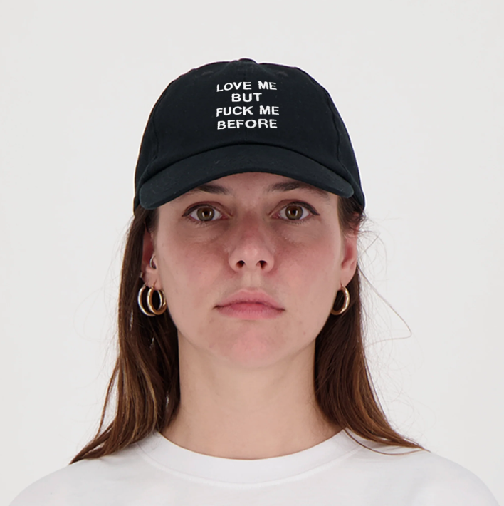 Casquette LOVE ME BUT black - Encré Atelier