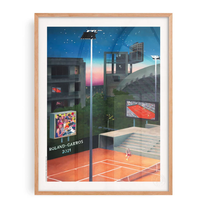 Affiche Roland-Garros 2021 Jean Claracq | Affiche Officielle | Twins Concept Store Paris