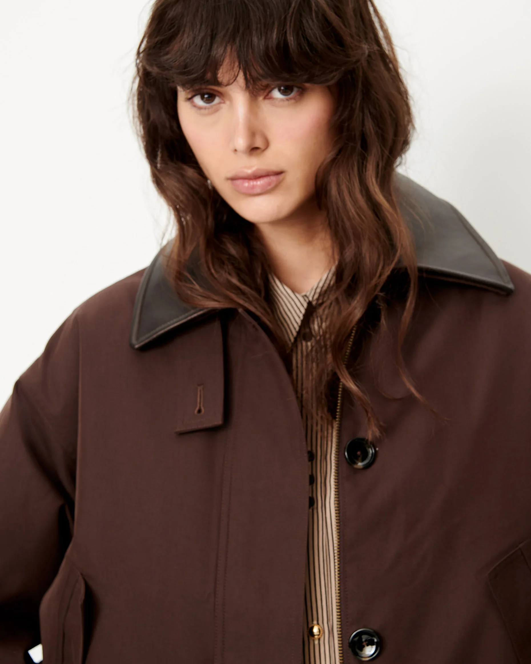 Blouson femme MAVERICK marron Coffea | Sessùn
