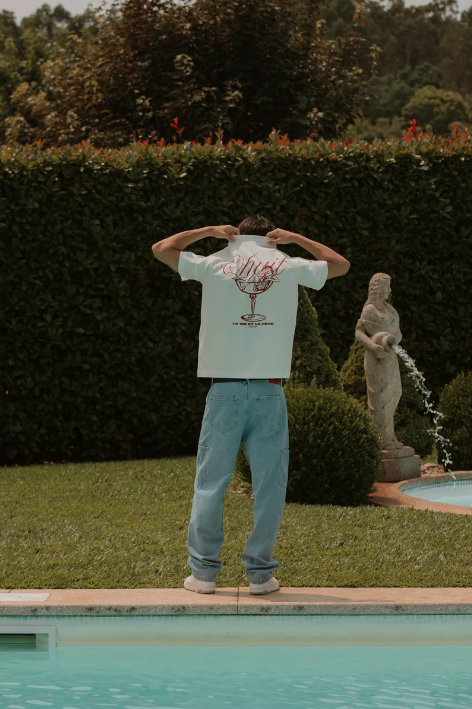 T-shirt HAPPY HOUR oversize blanc | Twins