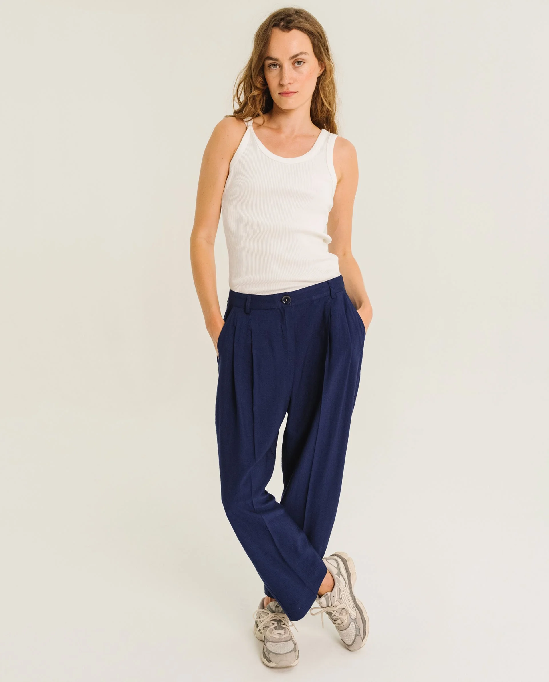 Pantalon Pepa Mare Navy Tinsels – Pantalon loose femme | Twins Concept Store