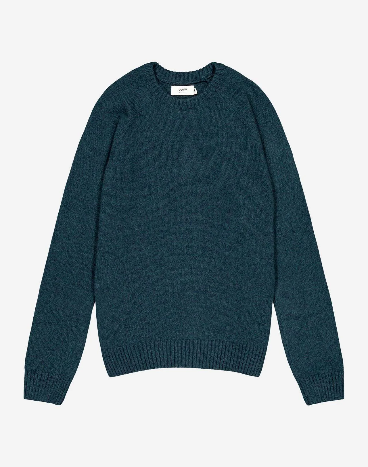 Pull Somerset vert chiné en laine mérinos – OLOW