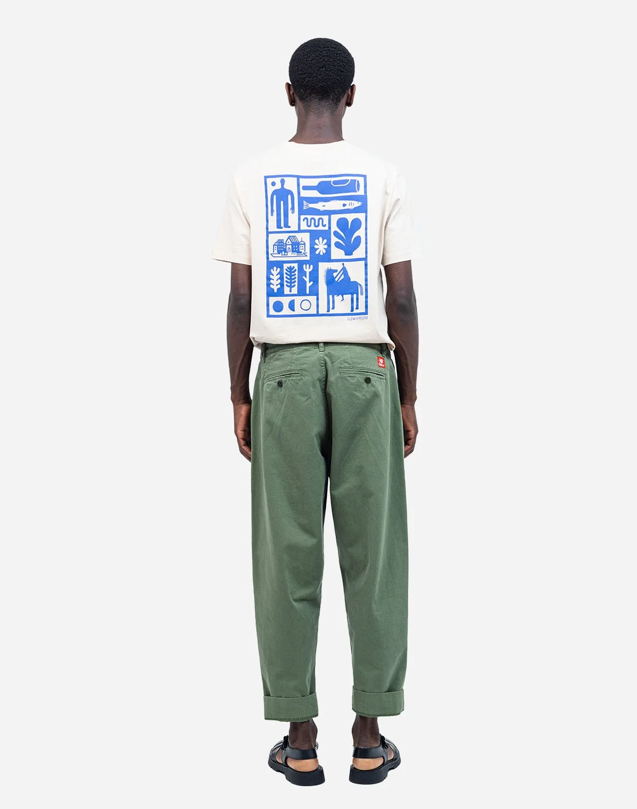 Pantalon Sembo OLOW olive – Sergé coton bio