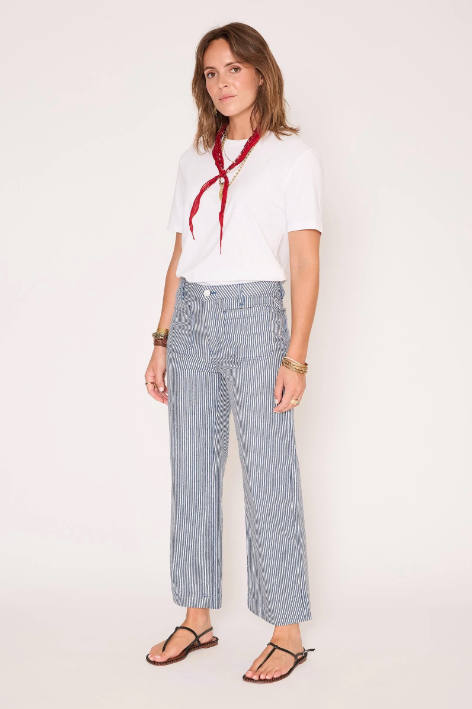 Jean FRIDA Portofino Stripes bleu femme | Twins Concept Store
