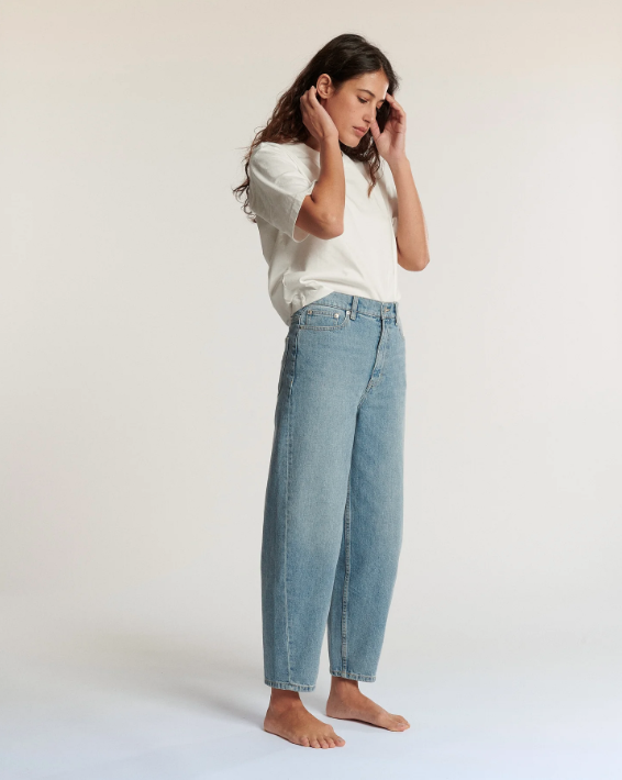 Jean JEMMA denim coupe ballon LABDIP taille haute | Twins Concept Store
