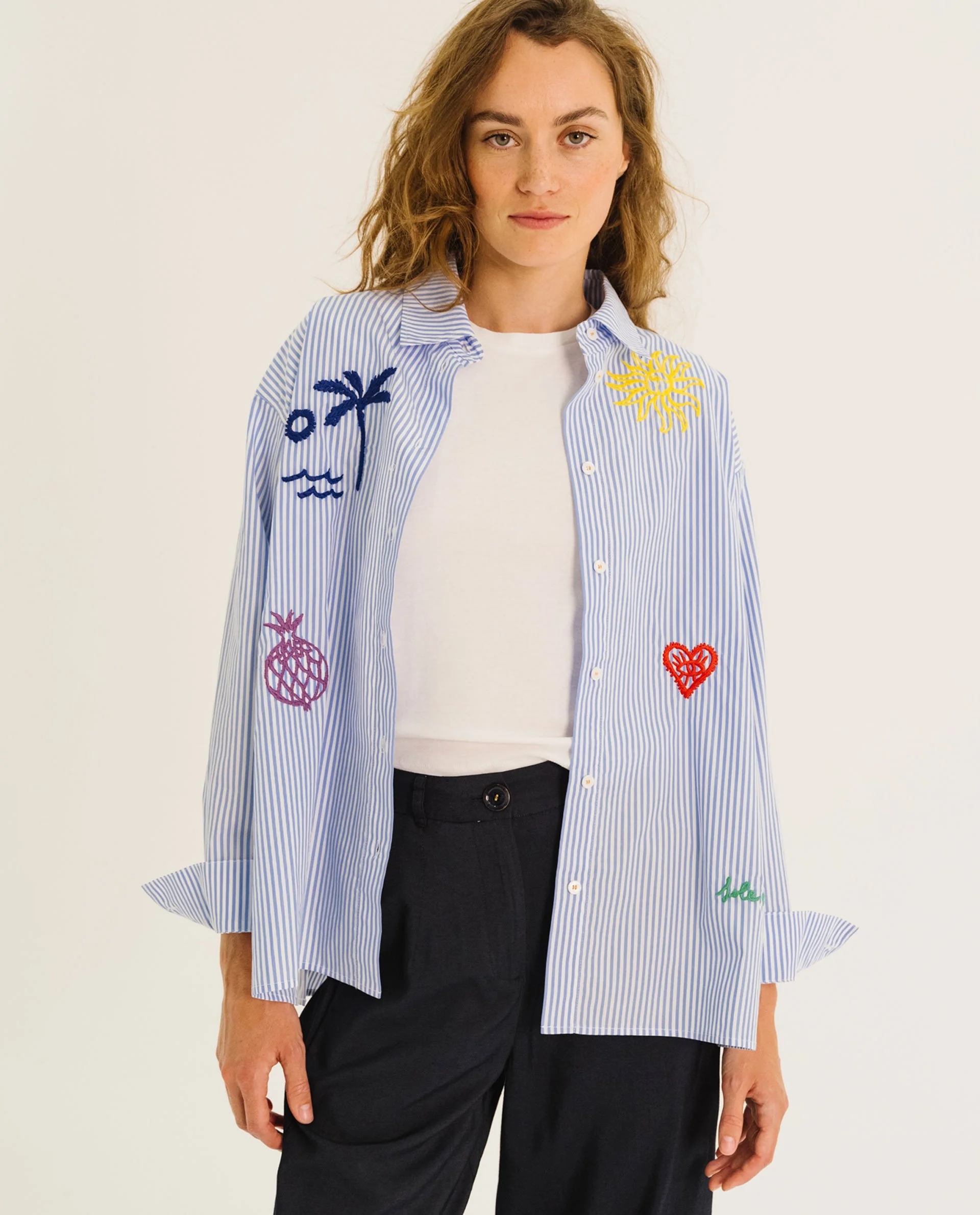 Chemise WYOMING BAYA rayures bleues TINSELS | Twins Concept Store