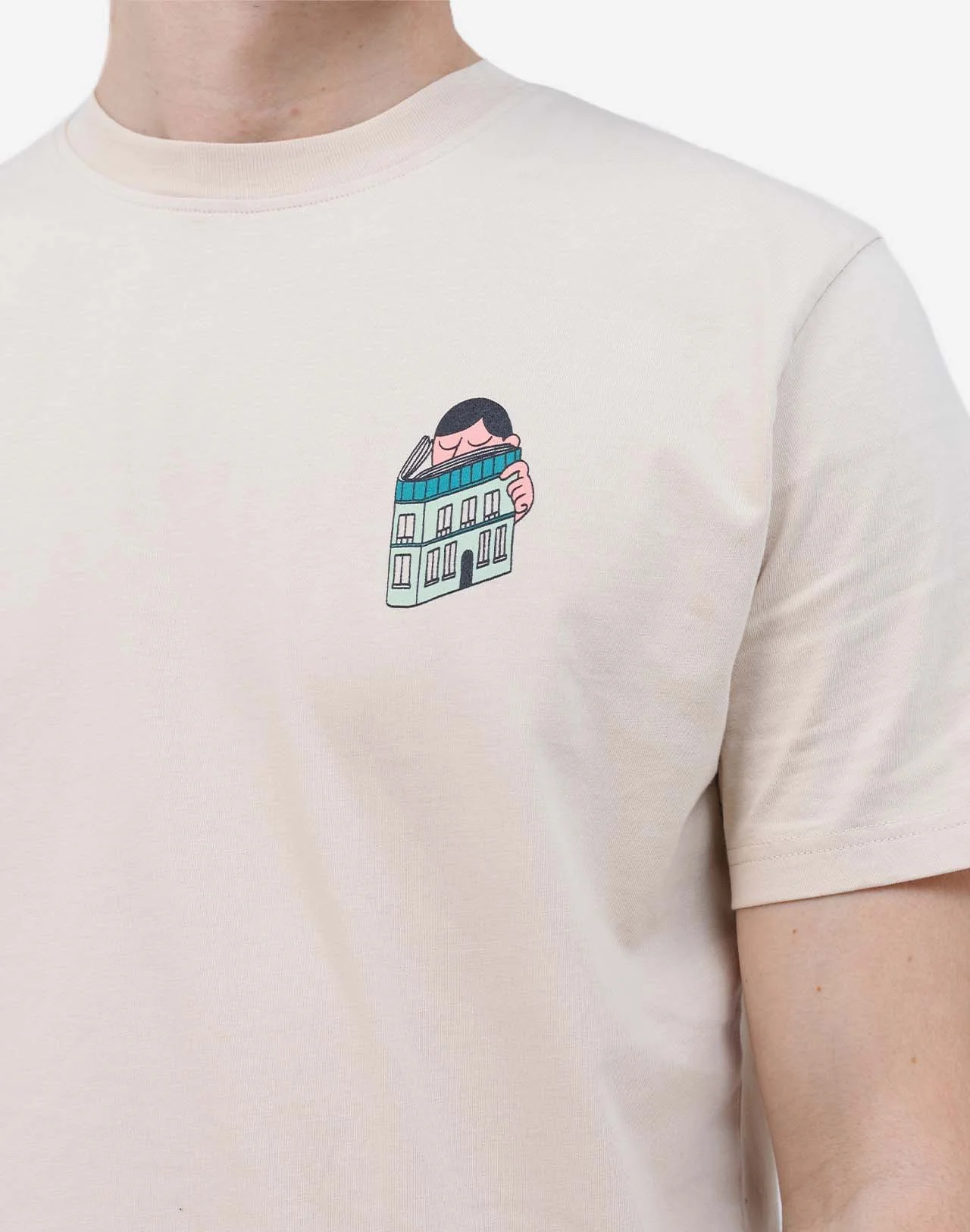 T-shirt Building OLOW crème – Coton bio GOTS