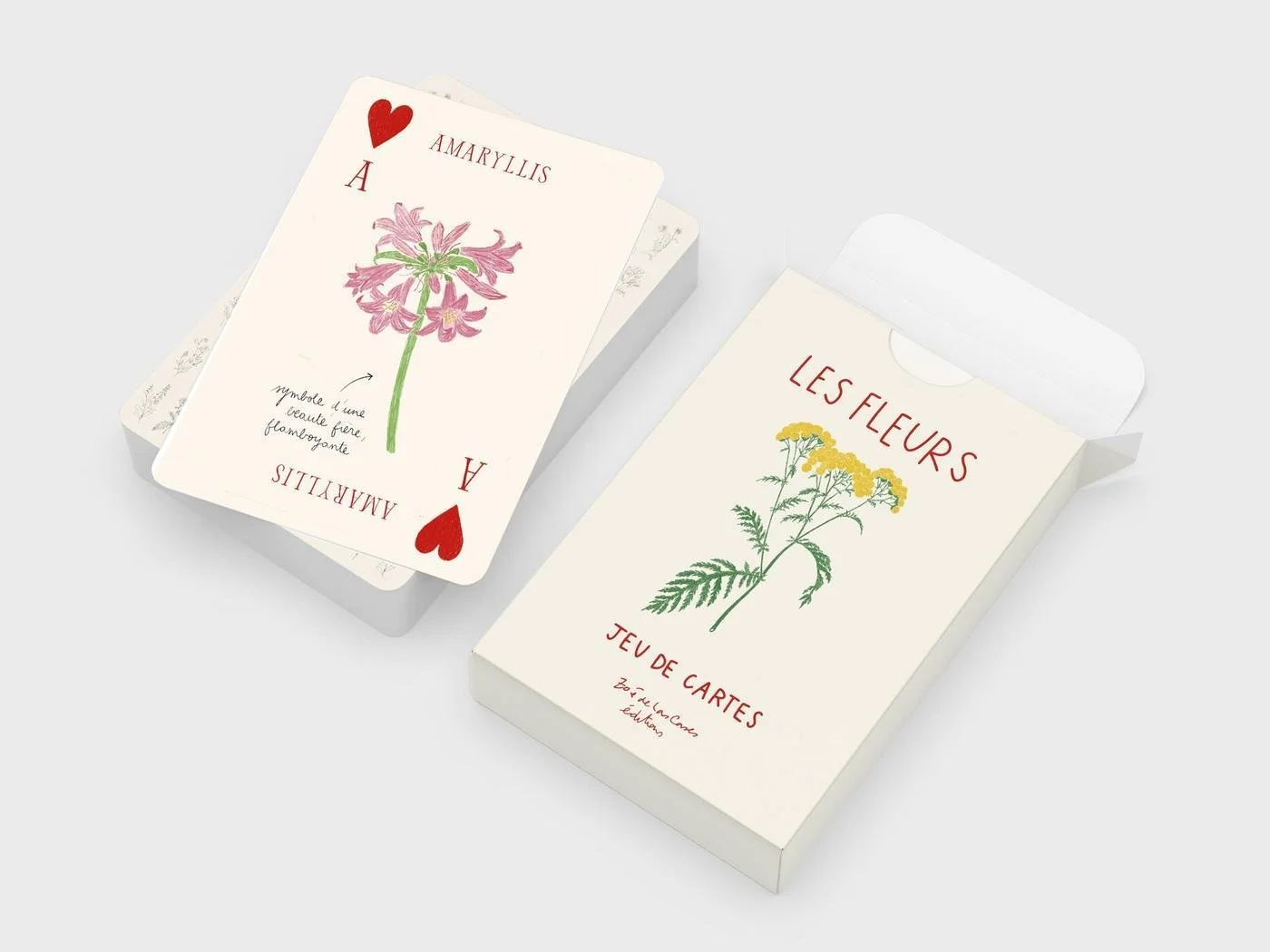 Jeu de 52 cartes Fleurs Zoé de Las Cases | Twins Concept Store