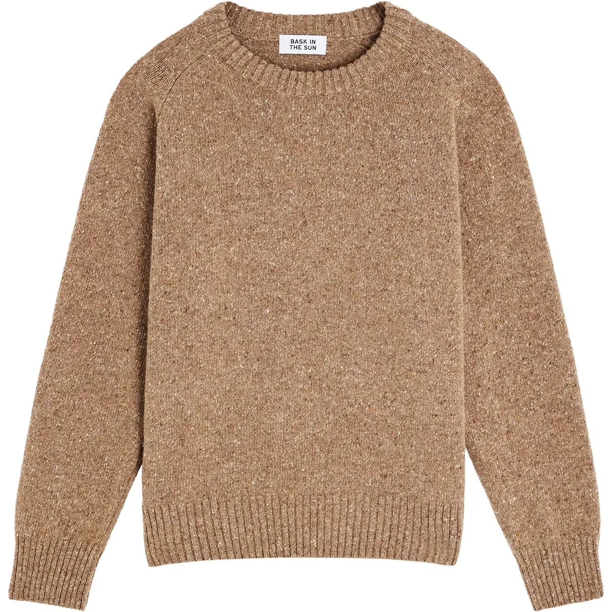 Pull BEN Bask in the Sun homme coloris Mineral en laine chinée recyclée avec manches marteau