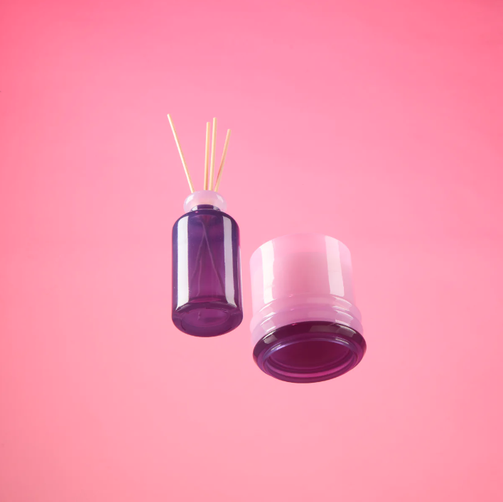 Bougie Stacked Violet Vanilla | Twins Concept Store Paris