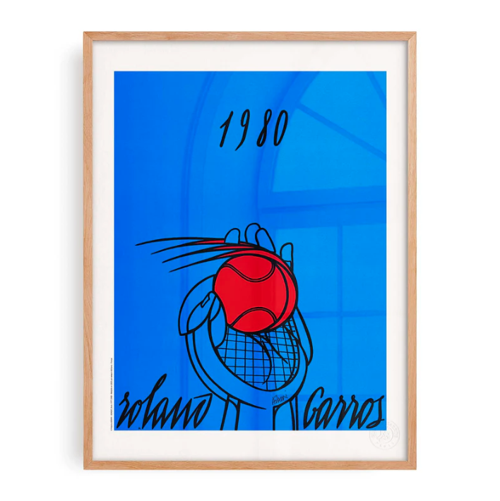 Affiche Roland-Garros 1980 Valerio Adami | Affiche Officielle | Twins Concept Store Paris