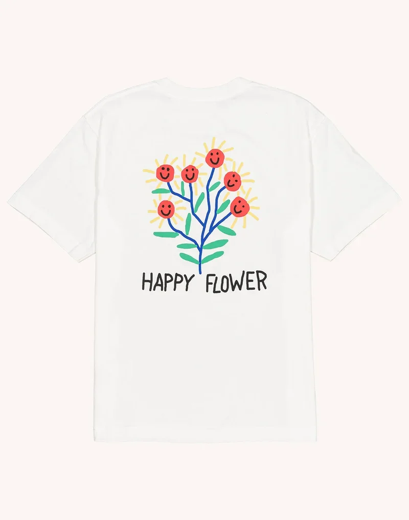 T-shirt HAPPY FLOWER femme homme écru – OLOW | Twins