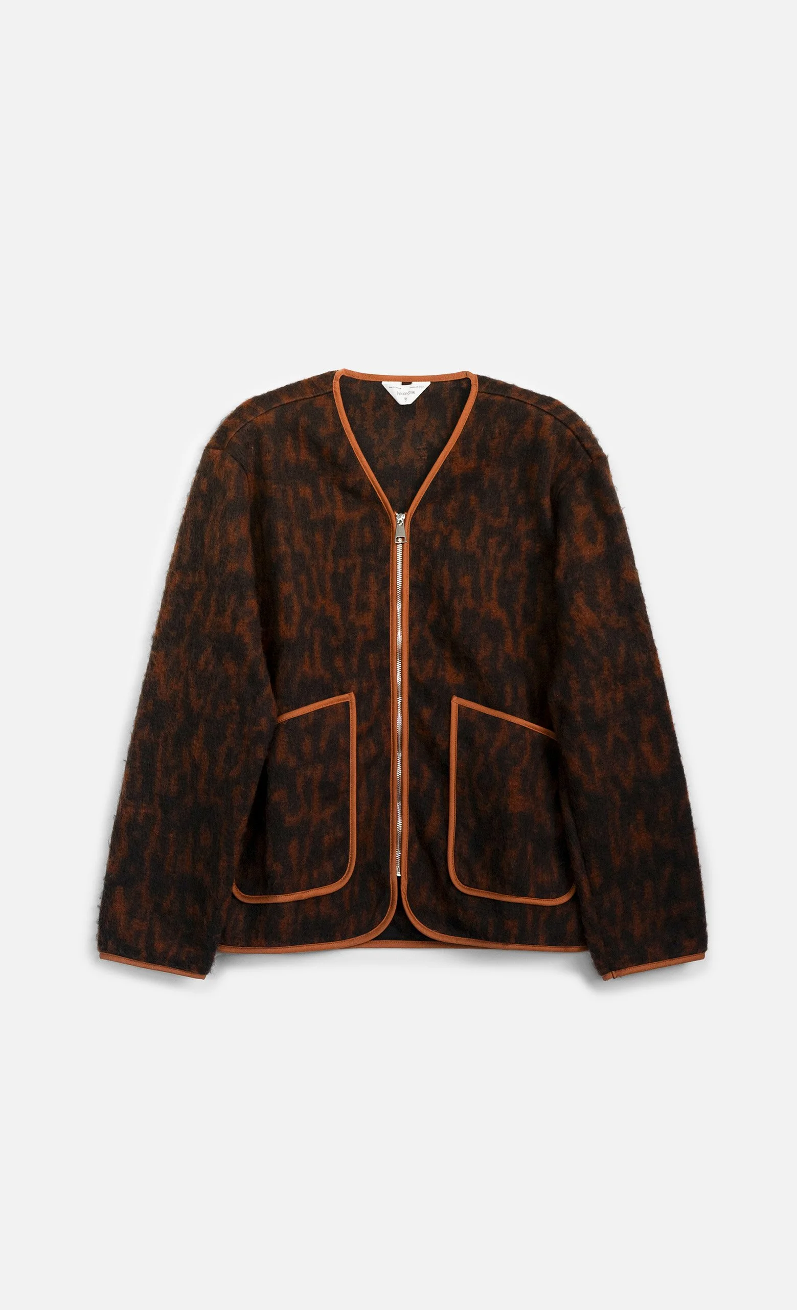 Gilet Cameron Marron Wooden – Gilet zippé en maille homme | Twins Paris
