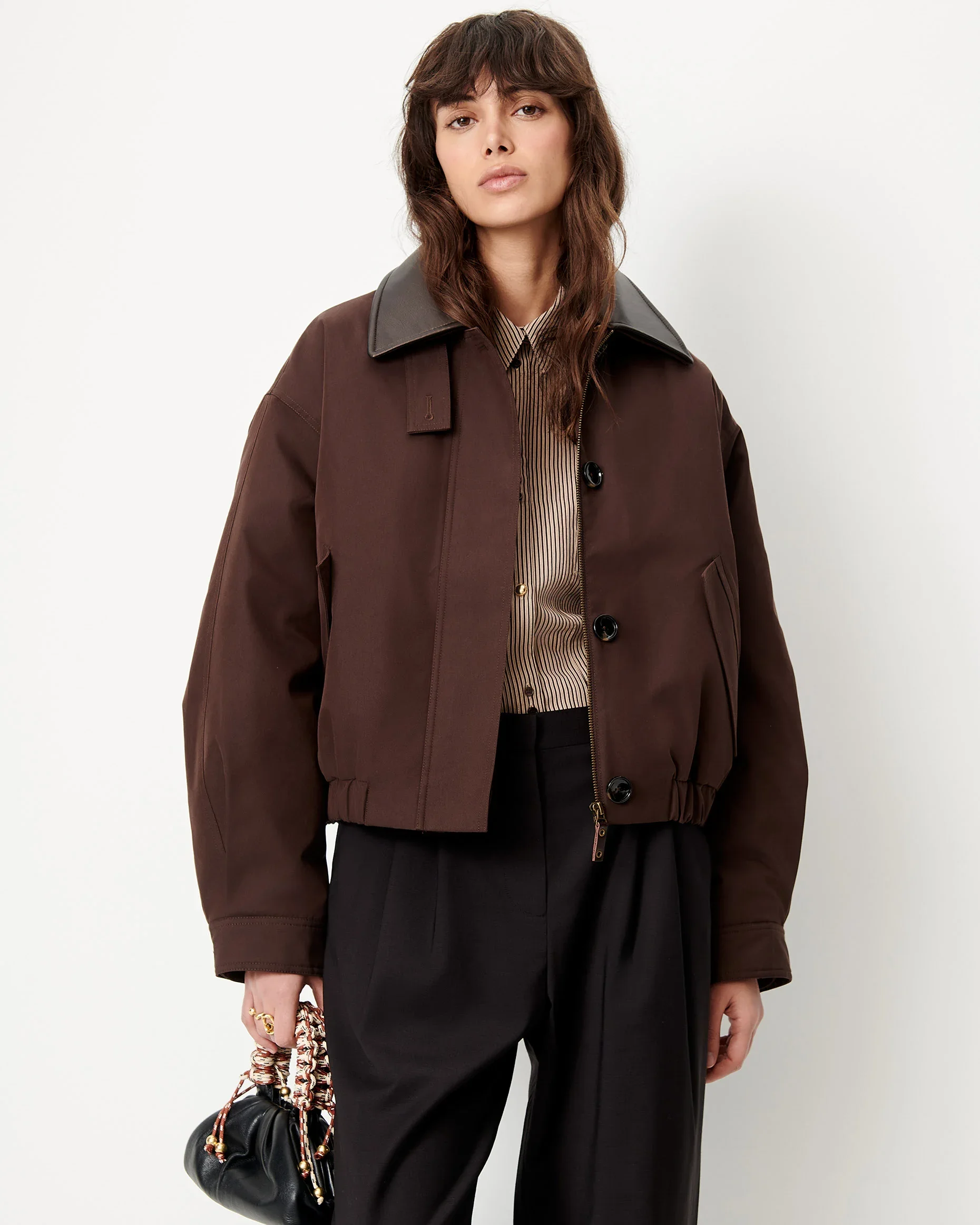Blouson femme MAVERICK marron Coffea | Sessùn
