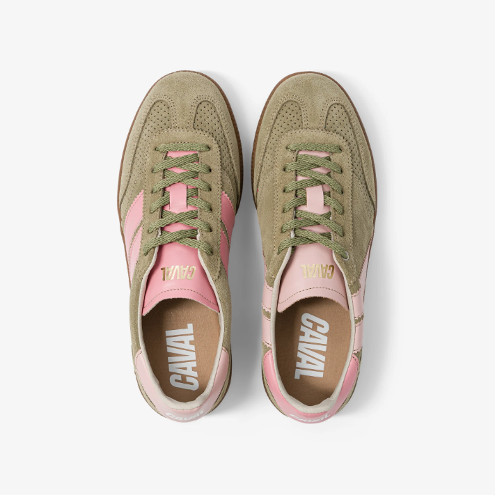 Baskets asymétriques Olive Powder CAVAL | Twins Concept Store