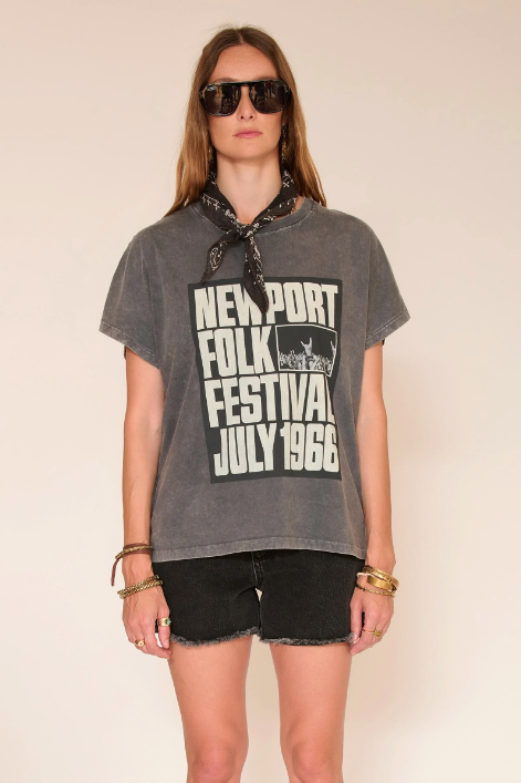 T-shirt TILIFAL gris imprimé MKT Studio | Twins Concept Store