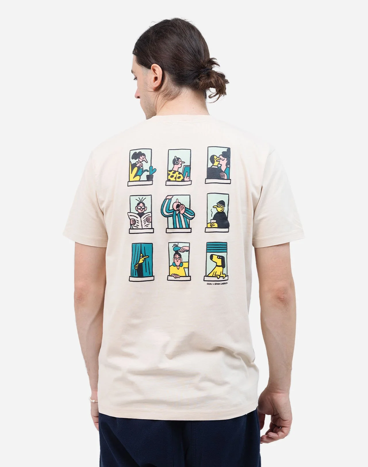 T-shirt Building OLOW crème – Coton bio GOTS