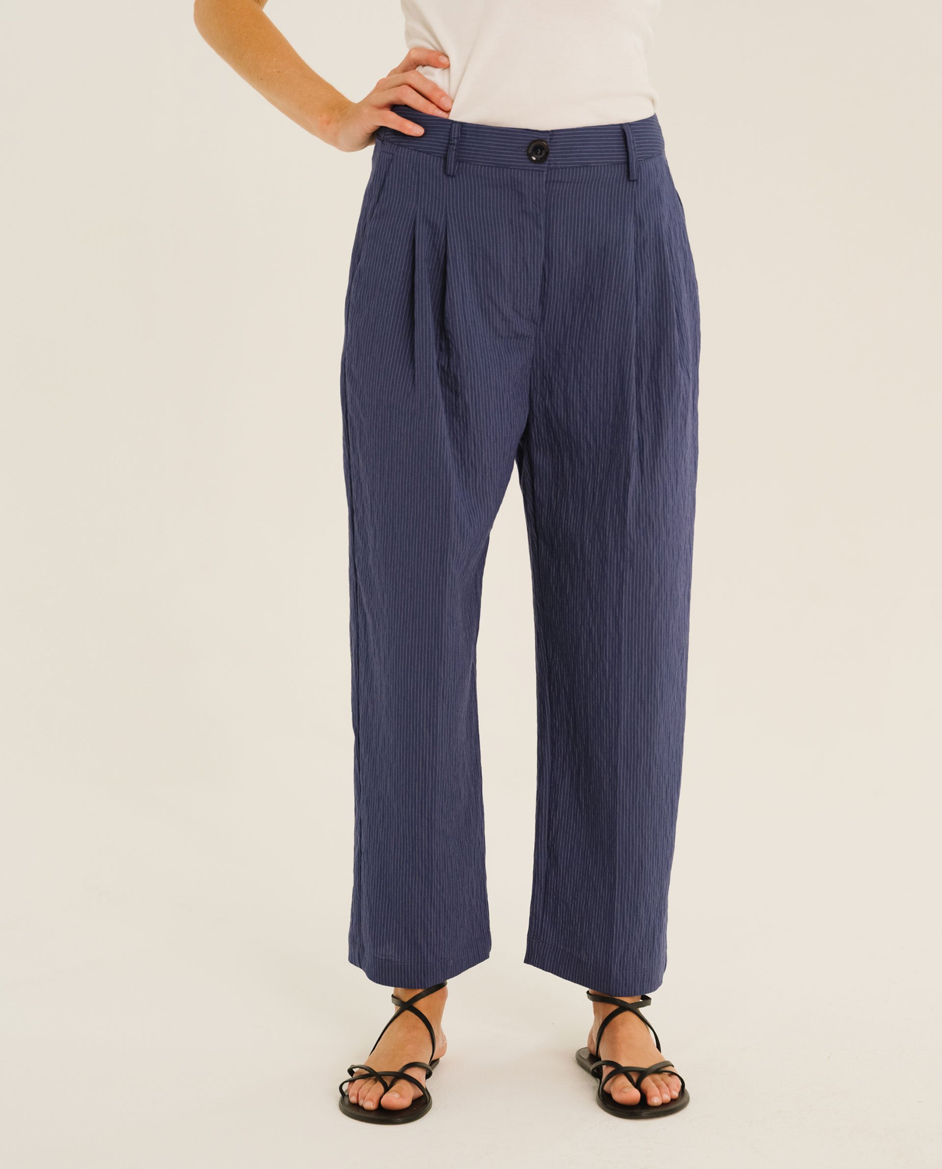 Pantalon PEPA navy rayures TINSELS | Twins Concept Store