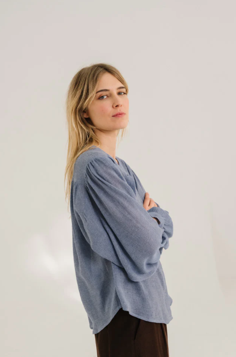 Blouse GLADIS indigo - Sacrécoeur