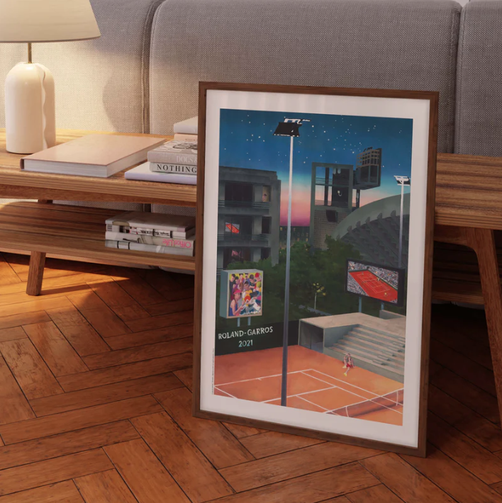 Affiche Roland-Garros 2021 Jean Claracq | Affiche Officielle | Twins Concept Store Paris