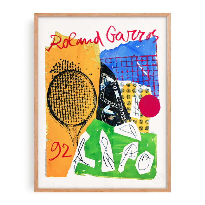Affiche Roland-Garros 1992 Jan Voss | Affiche Officielle | Twins Concept Store Paris