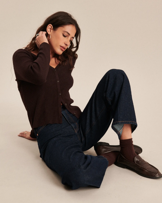 Jean Sully Denim Raw BR 70 – Jean large taille haute femme | Twins Concept Store