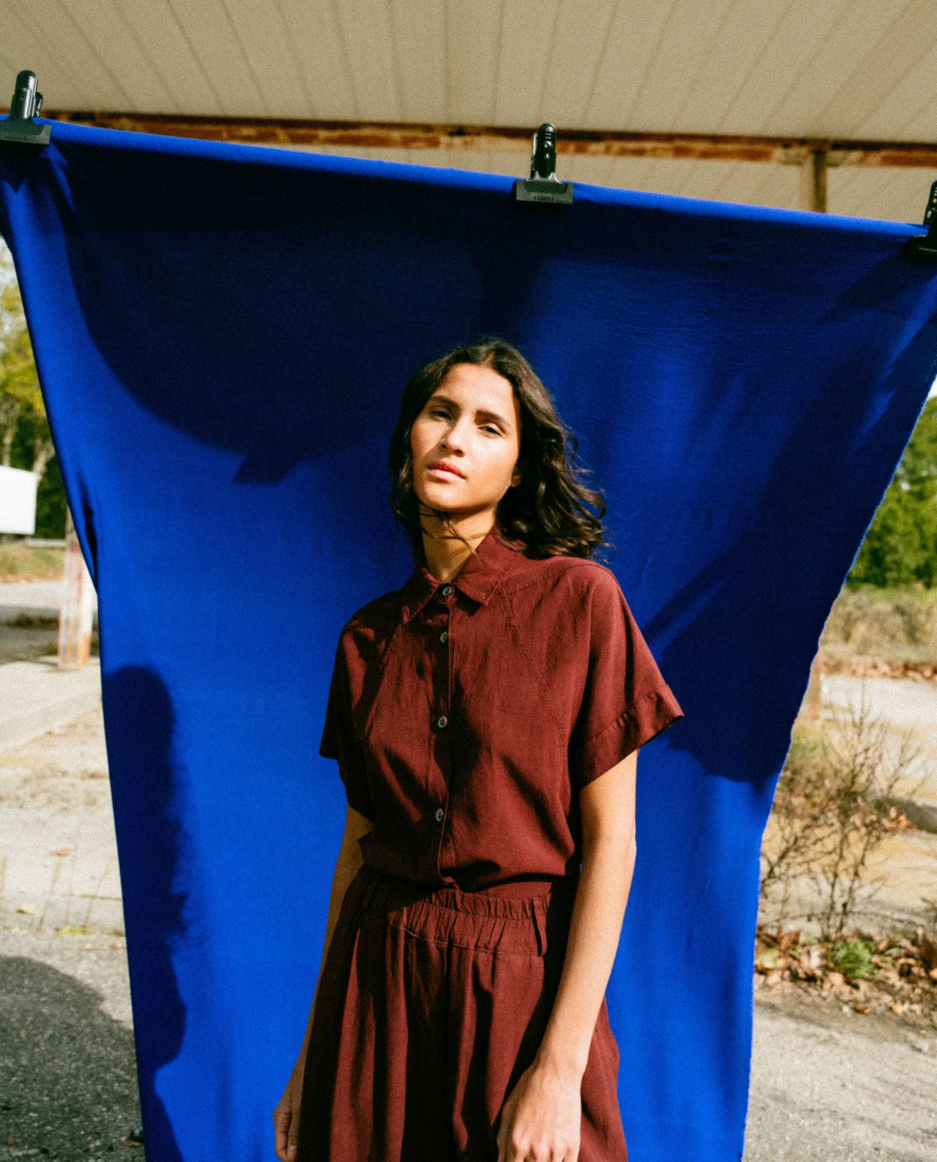 Chemise ELOA AMARANTE Tinsels lin viscose | Twins Concept Store