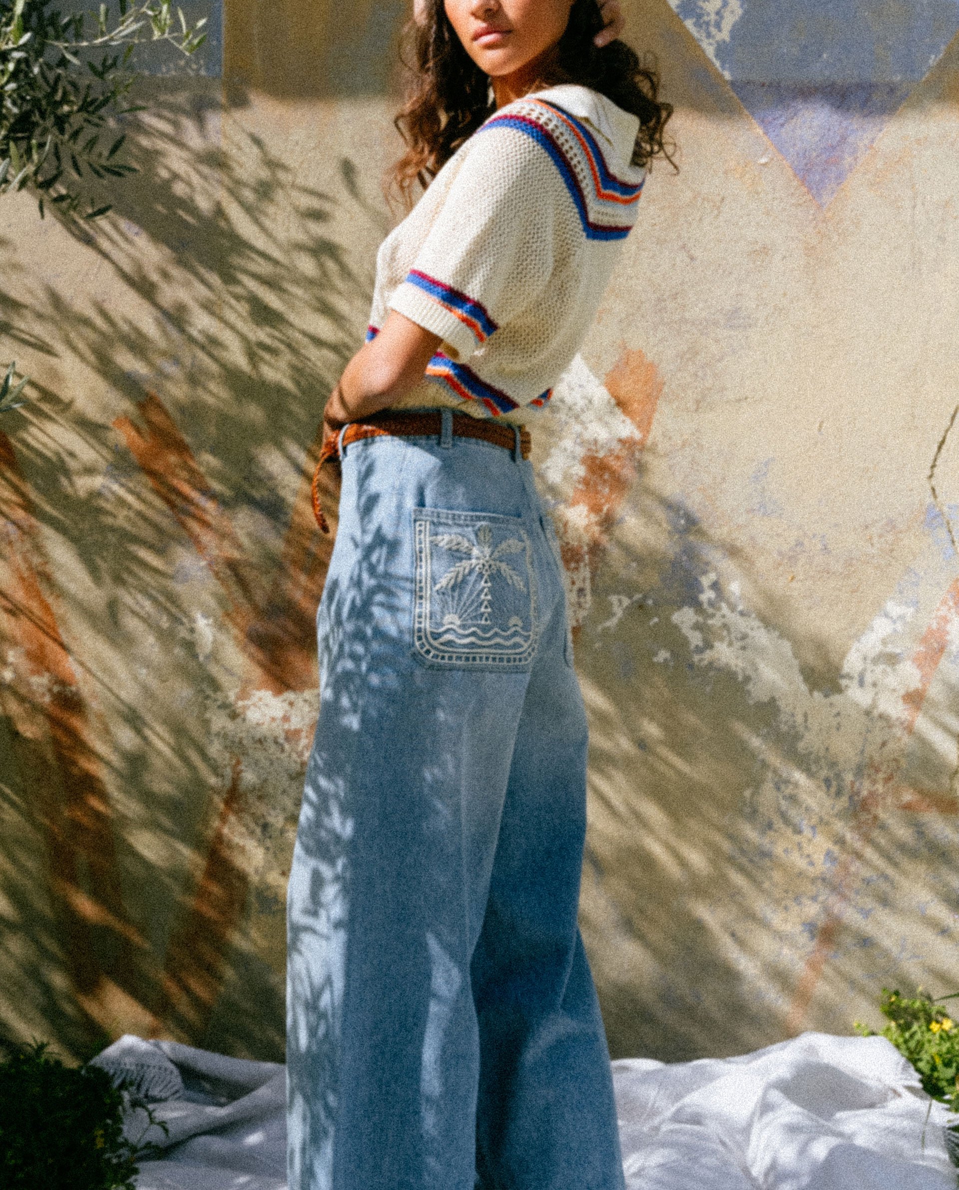 Jean Edel Écume Tinsels – Jean taille haute femme jambes larges | Twins Concept Store