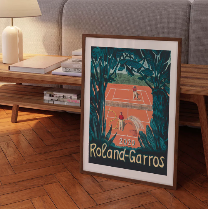 Affiche Roland-Garros 2020 Pierre Seinturier | Affiche Officielle | Twins Concept Store Paris