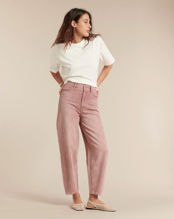 Jean JEMMA Quartz Rose Labdip – Jean Ballon Taille Haute Écoresponsable