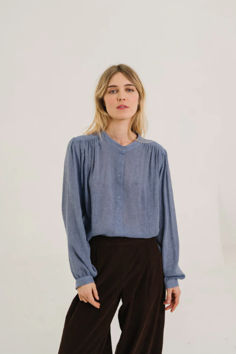 Blouse GLADIS indigo - Sacrécoeur