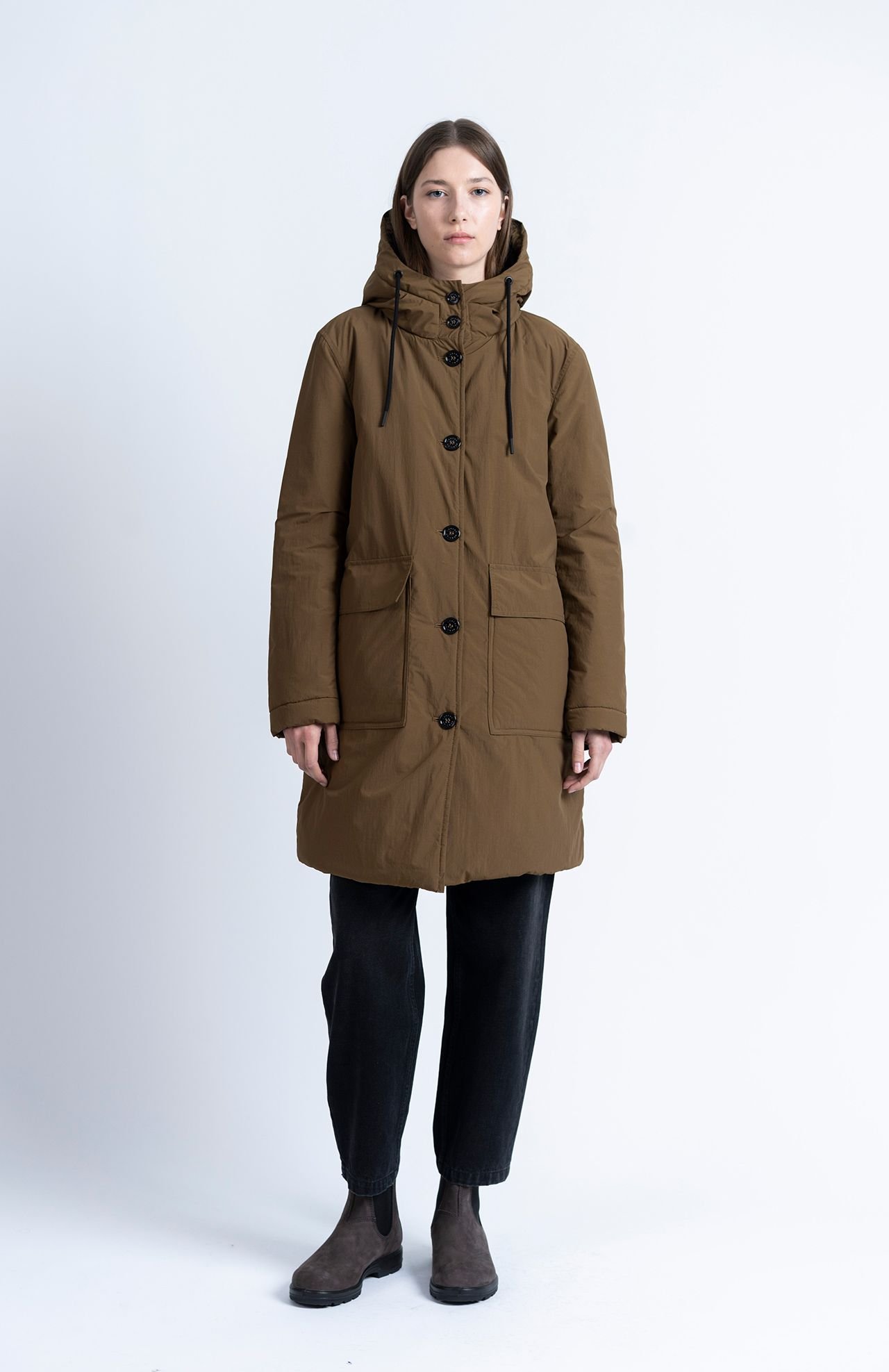 Manteau Lucy Dark Camel Loreak Mendian Femme | Twins Paris