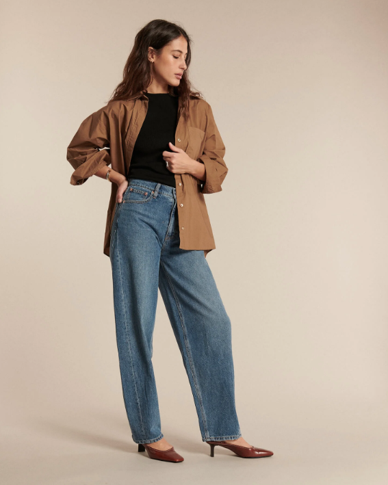 Jean Ballon OSAKA IN40 Labdip – Denim Recyclé Taille Haute