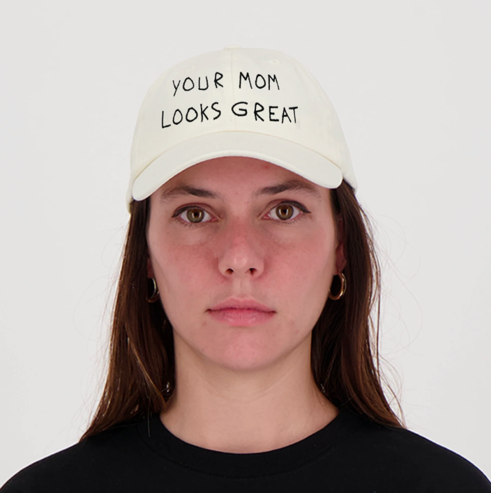 Casquette YOU MOM LOOK GREAT - écru - Encré Atelier