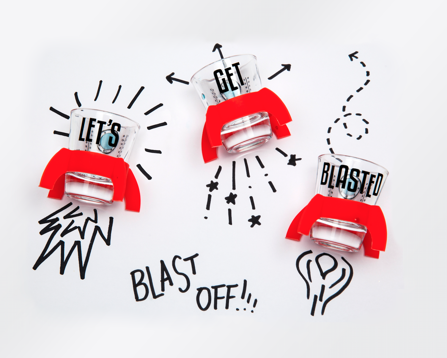 Art Direct &amp; Illustration / Rocket Shot Glasses